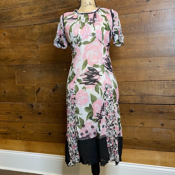 Sheer Multi Color Panel Dress - Picture 3 of 5